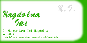 magdolna ipi business card